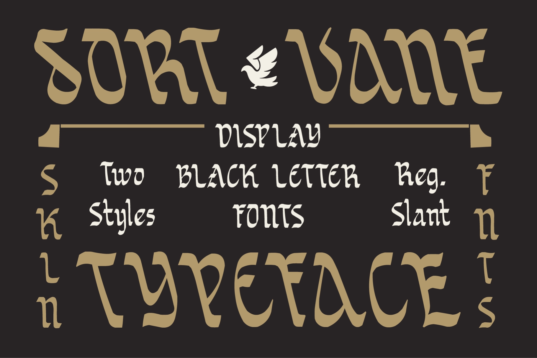 Sortvane - Handcrafted Blackletter Display Font