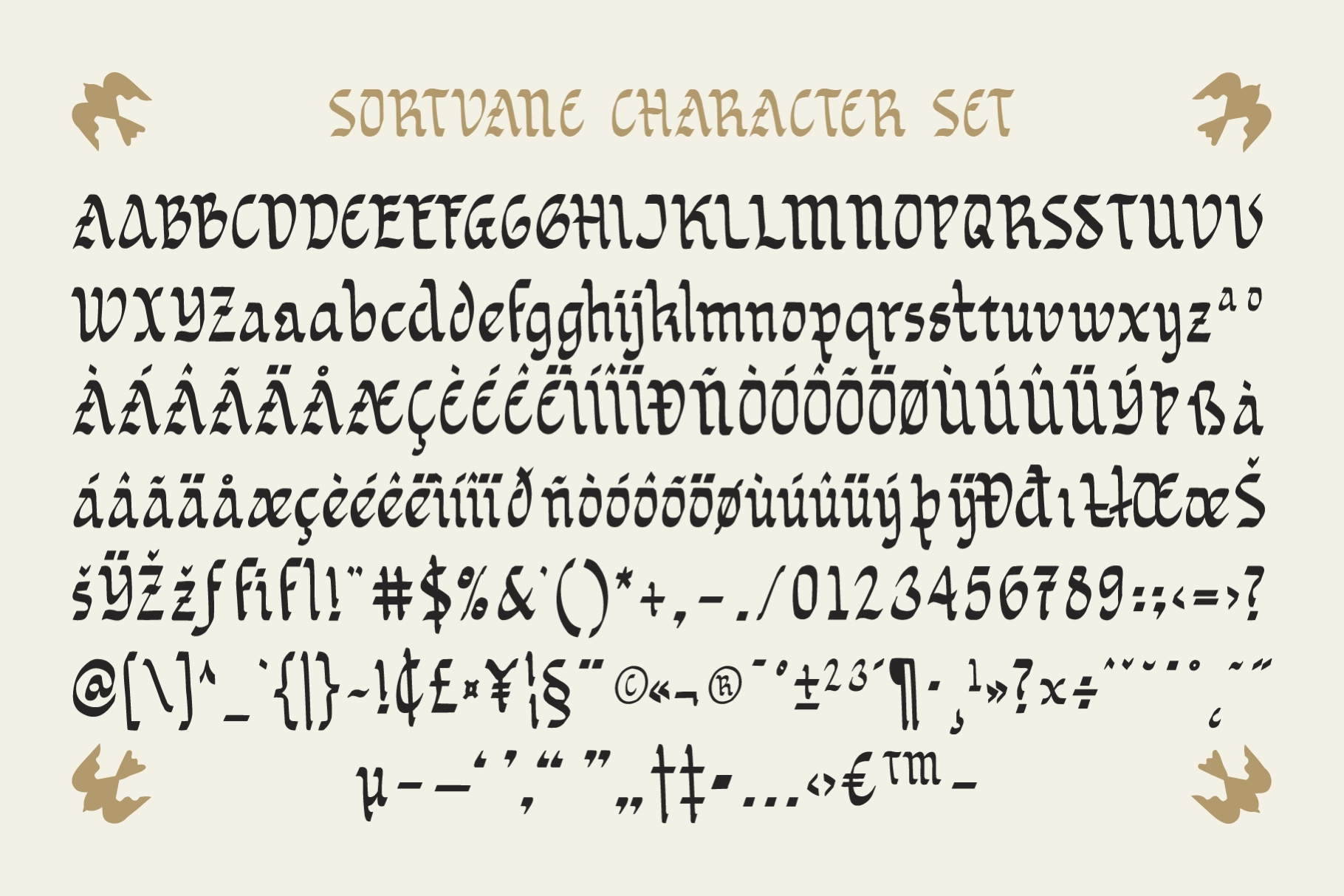 Sortvane - Handcrafted Blackletter Display Font