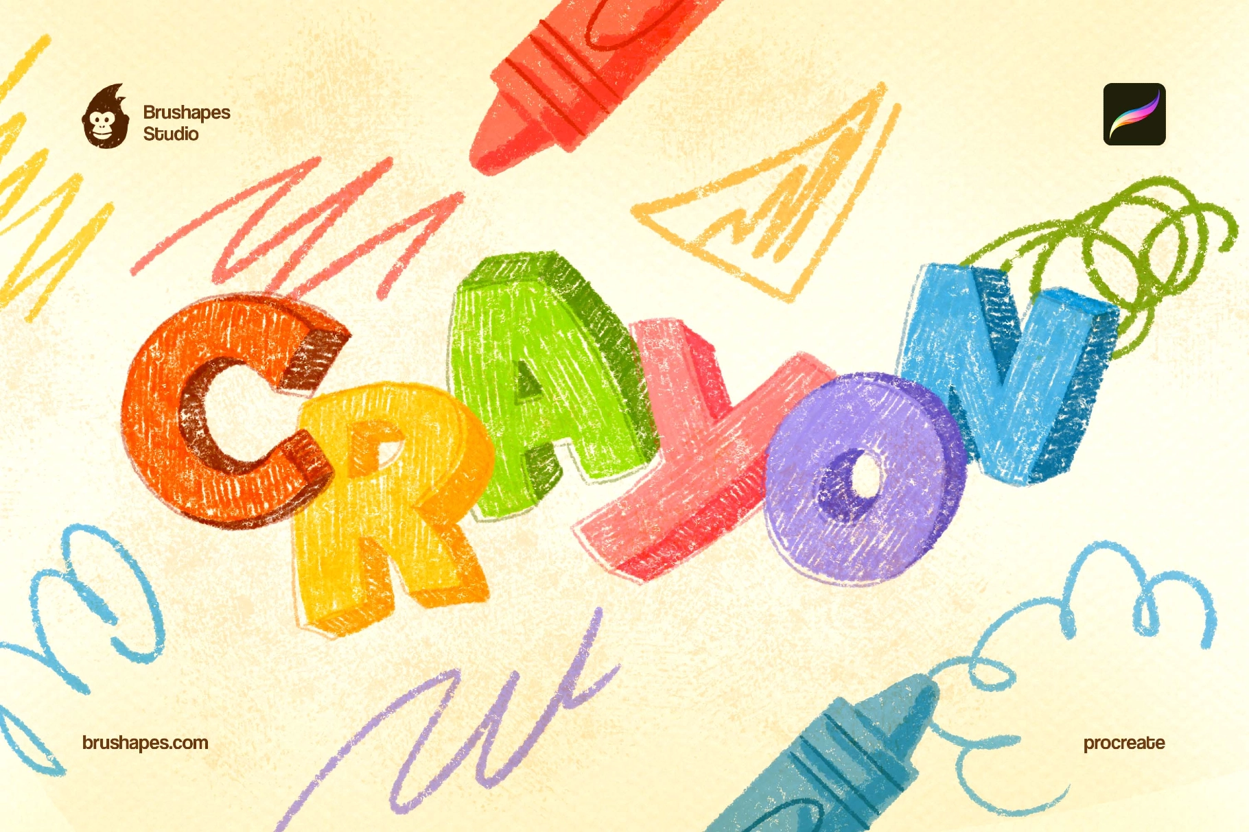 Joyful Crayon Procreate Brushes