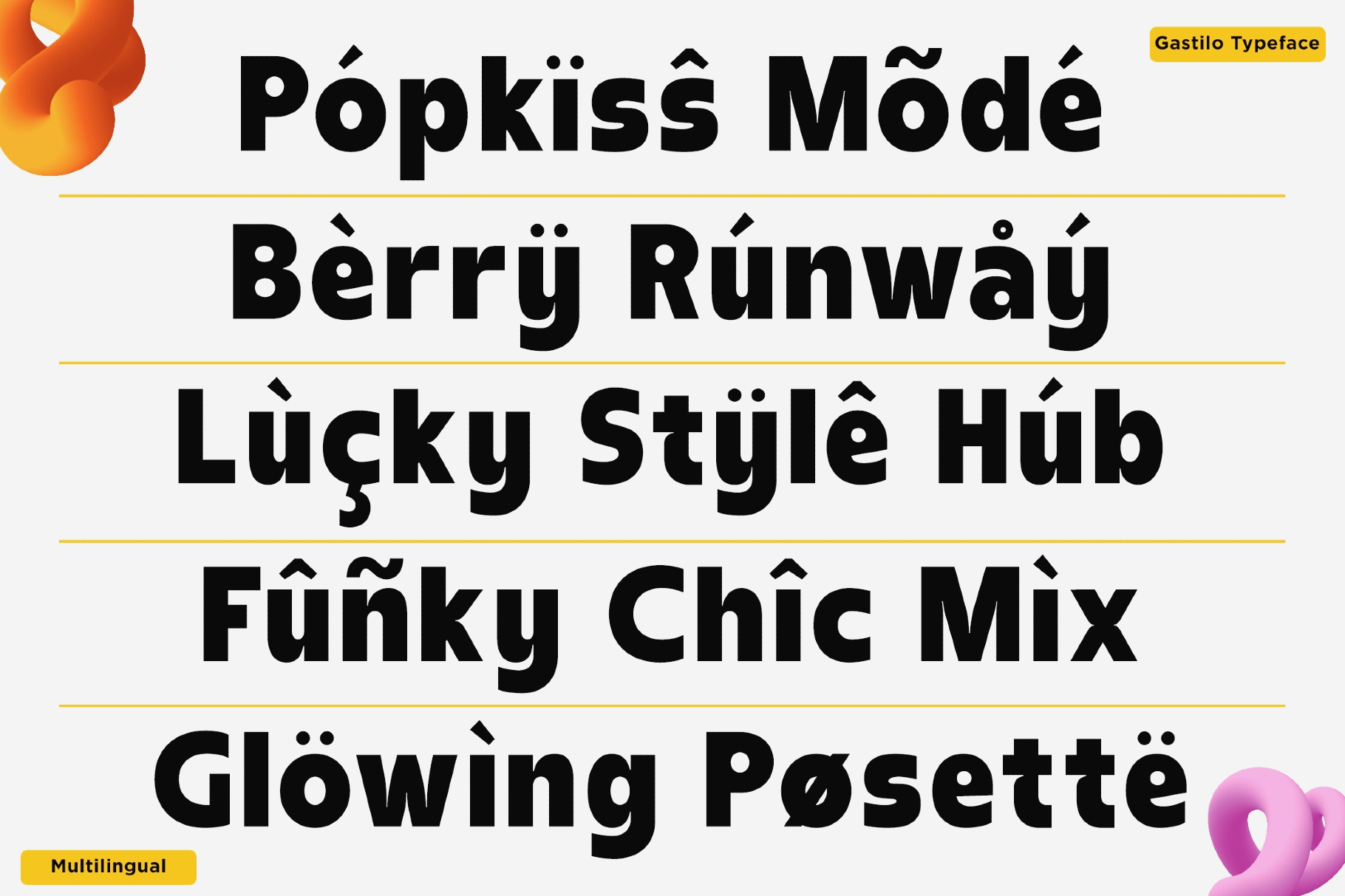 Gastilo - Bold Display Sans Font