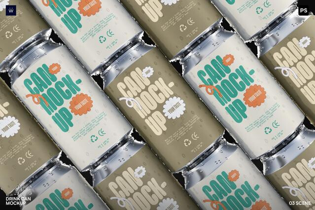 Drink Can Packaging Mockup