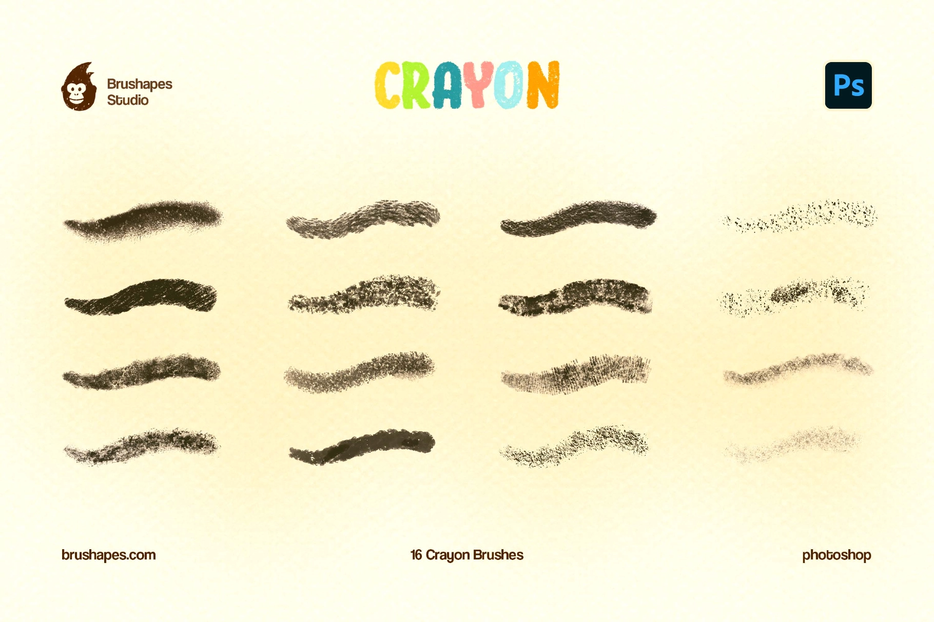 Joyful Crayon Photoshop Brushes