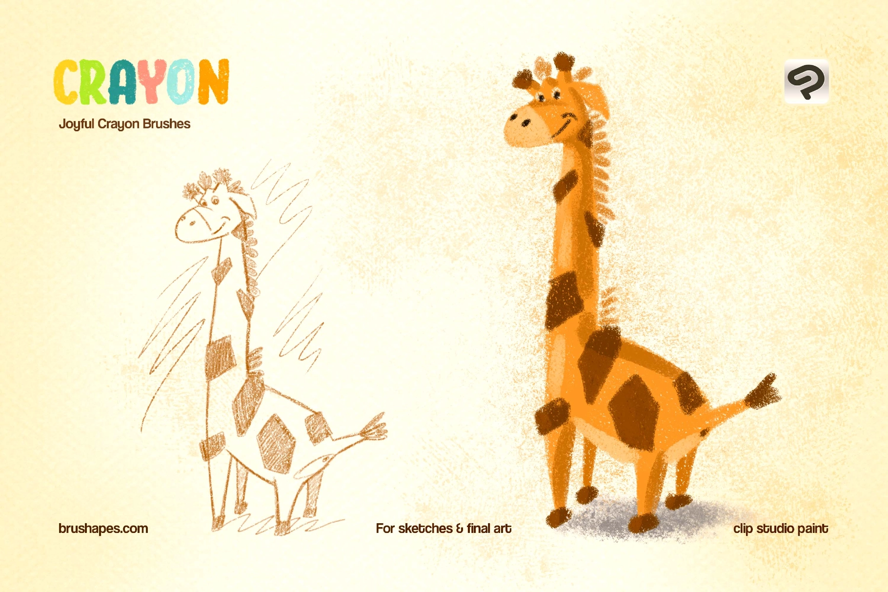 Joyful Crayon Clip Studio Brushes
