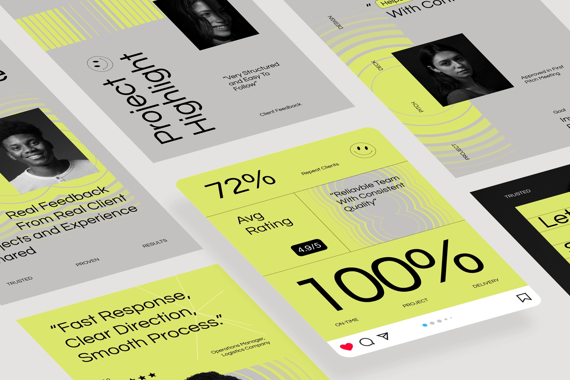 Client Testimonial Instagram Pack - Adobe Template