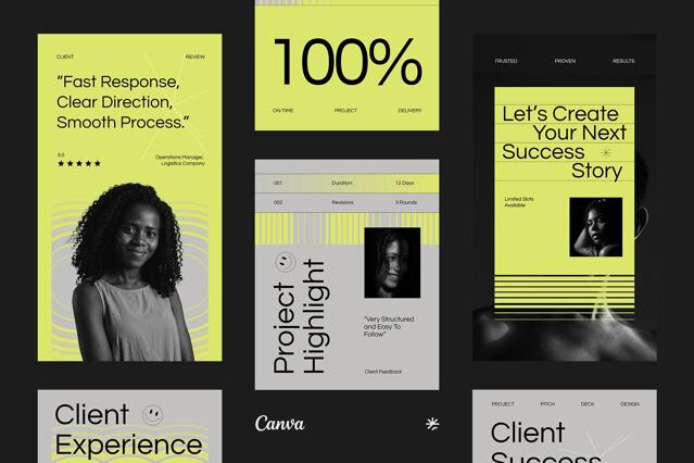 Client Testimonial Instagram Pack - CANVA Template