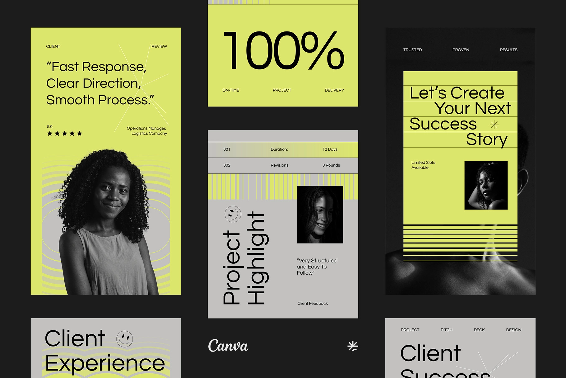 Client Testimonial Instagram Pack - CANVA Template