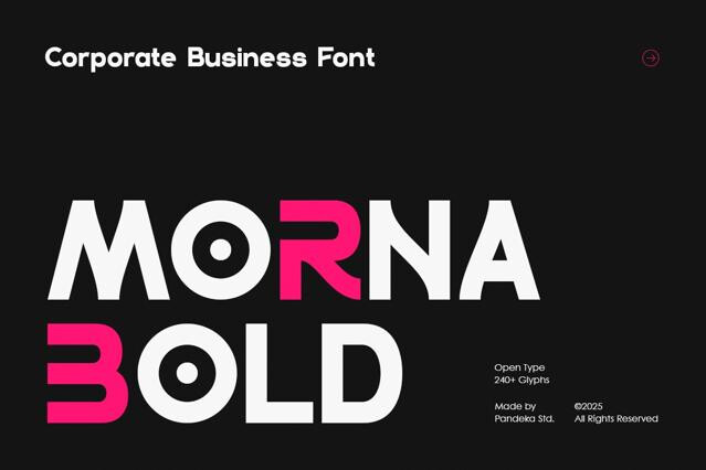 Morna Bold - Bold Tech Sans Serif Font
