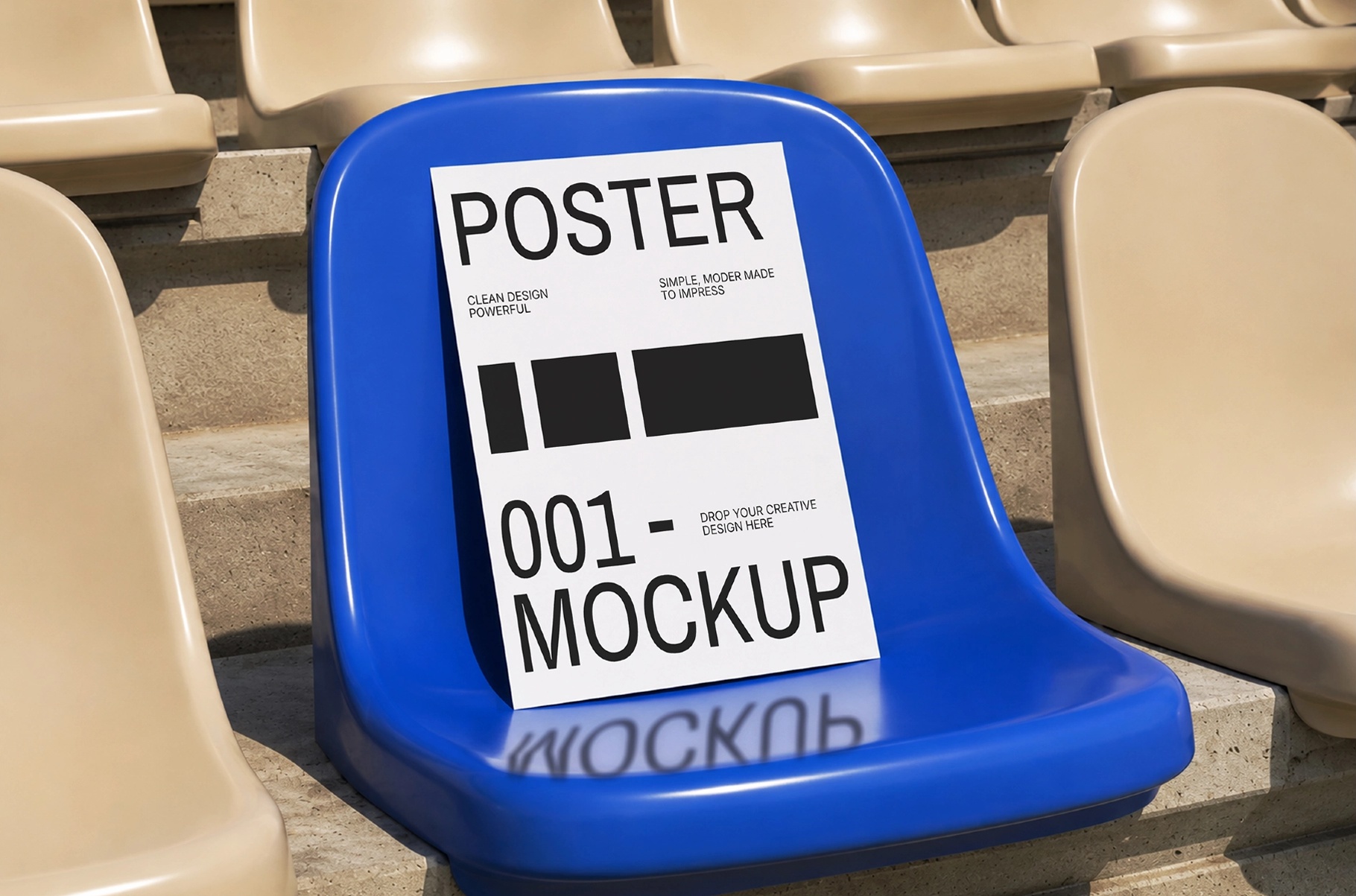 Flyer on Arena Chair Mockup