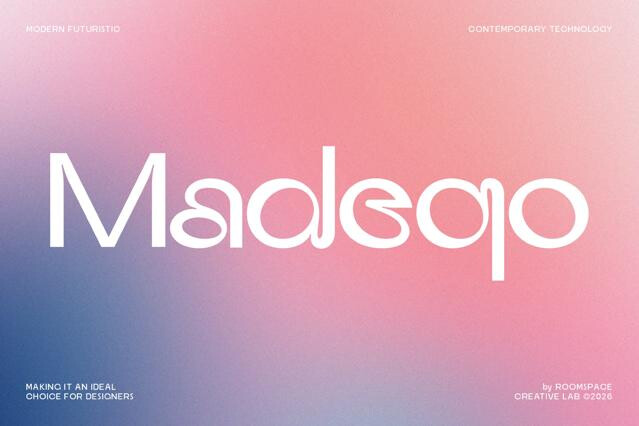 Madeqo – Futuristic Display Font