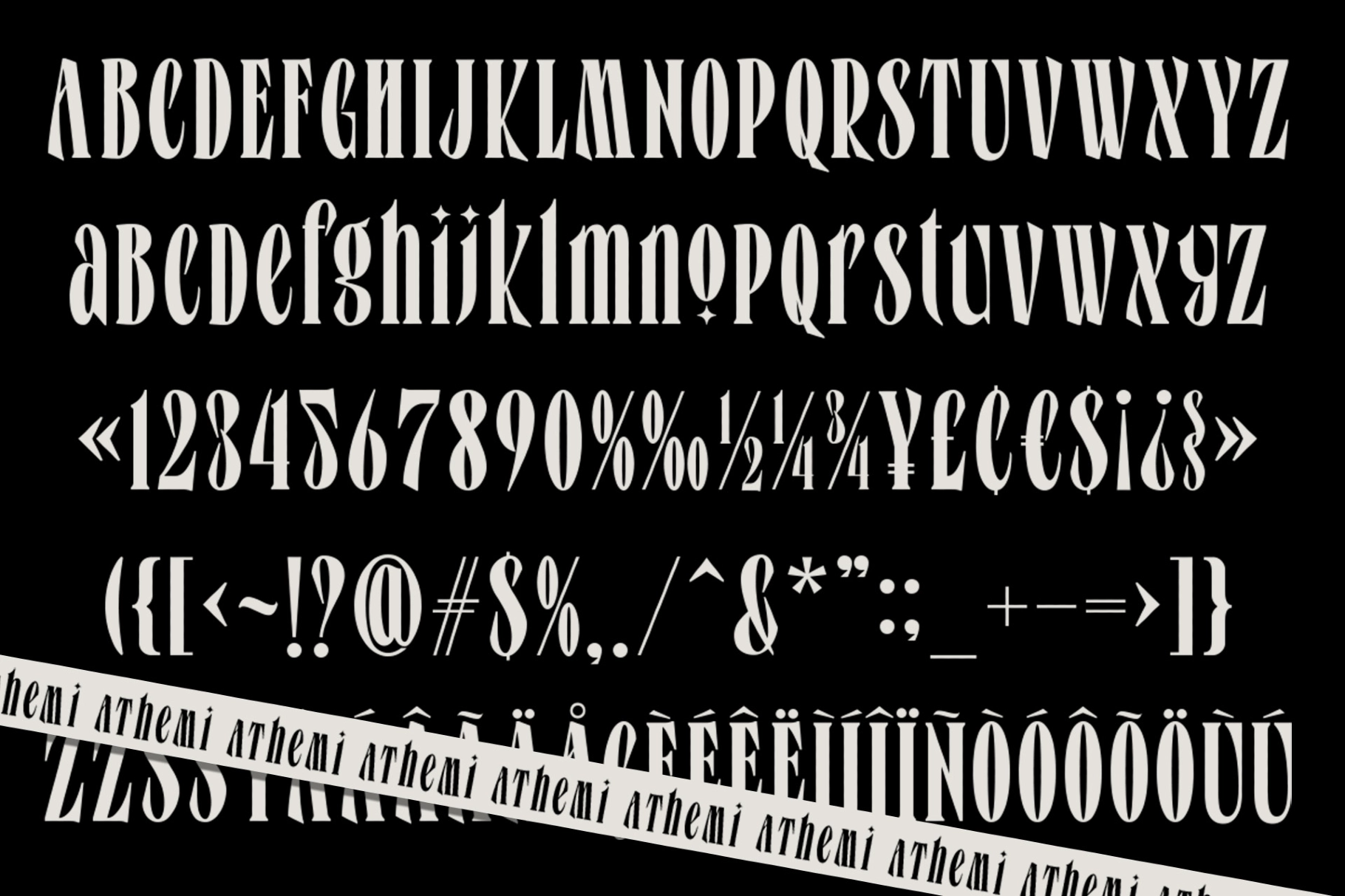 Athemi - Elegant Condensed Serif Font