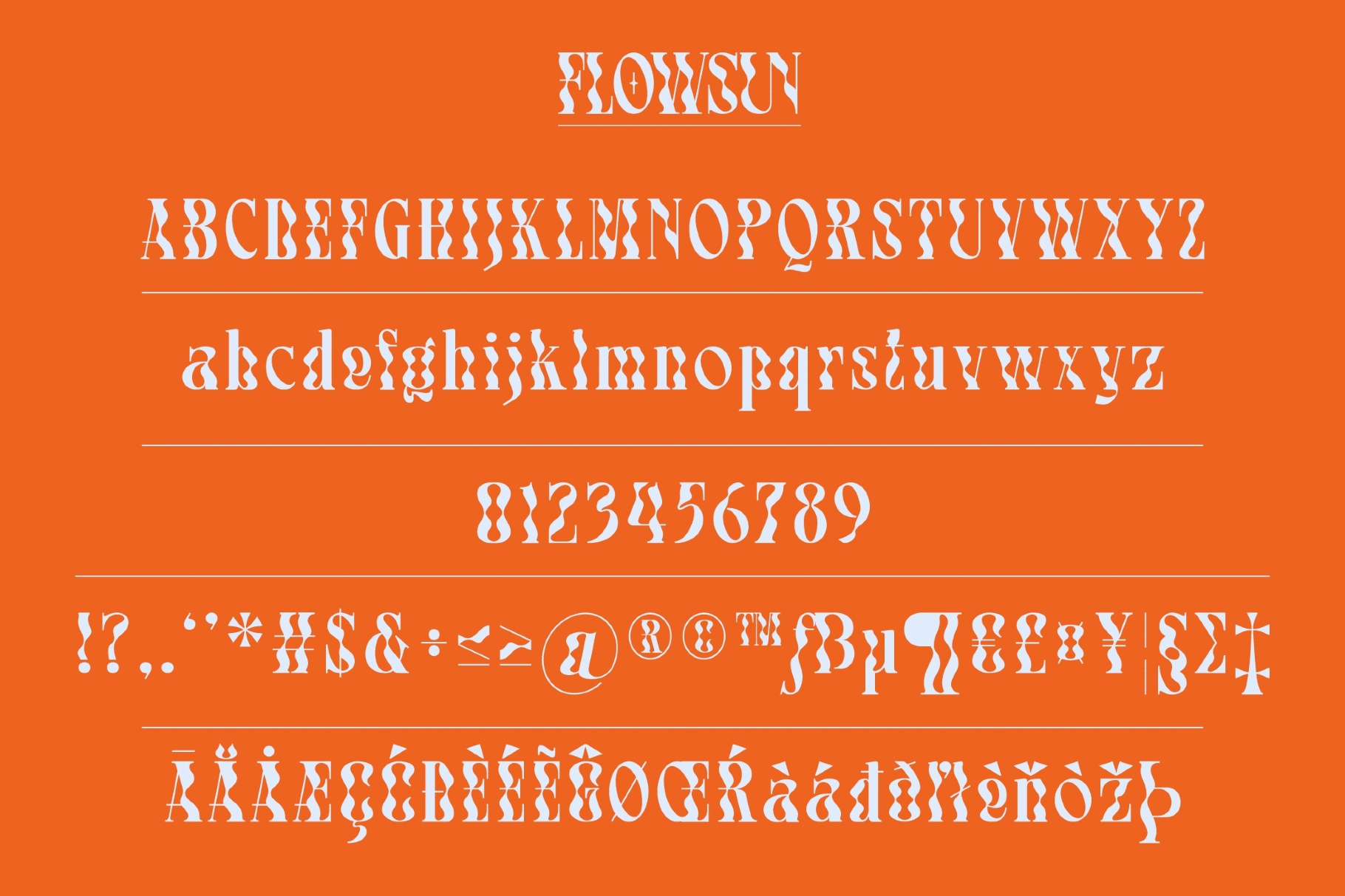 Flowsun - Psychedelic Groovy Serif Font