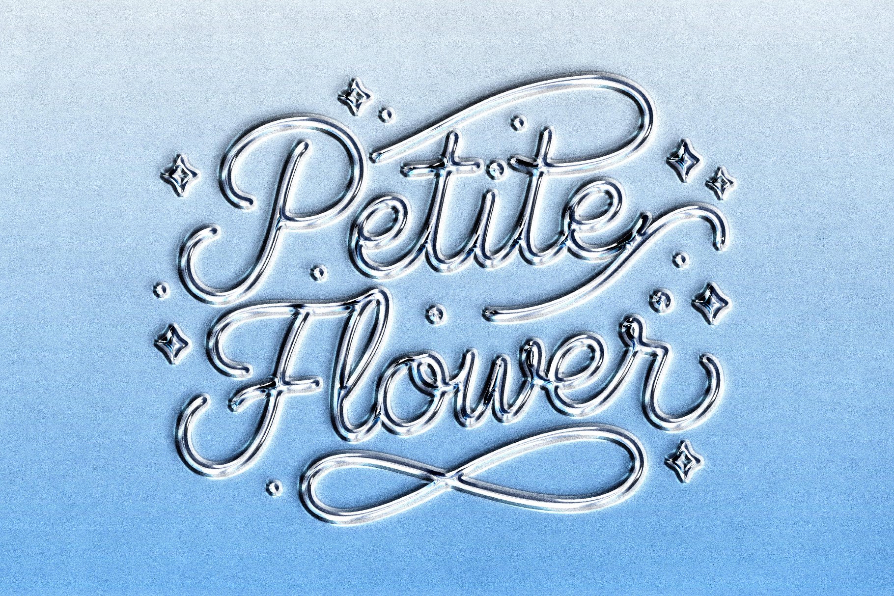 Silver Stamp Chrome Text Effect