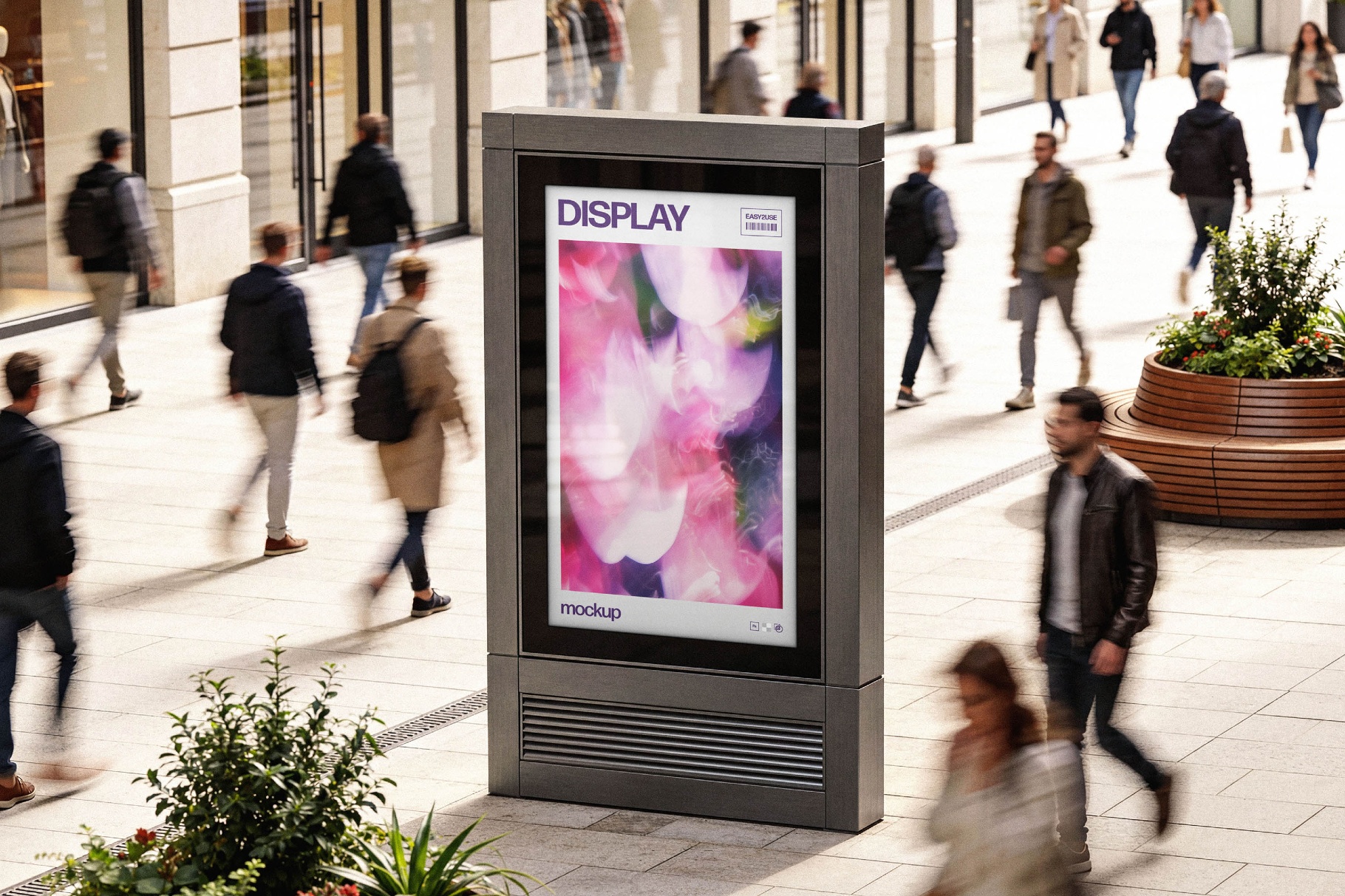 Outdoor Vertical Signboard Mockup