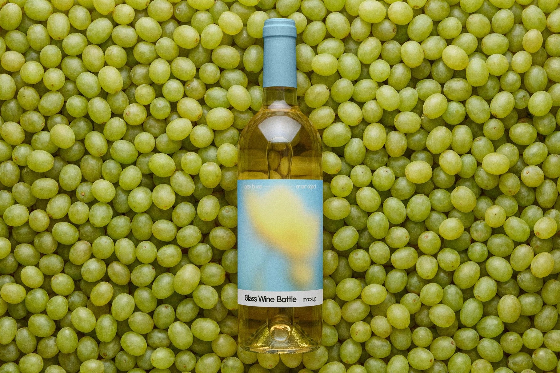 White Wine Bottle Mockup