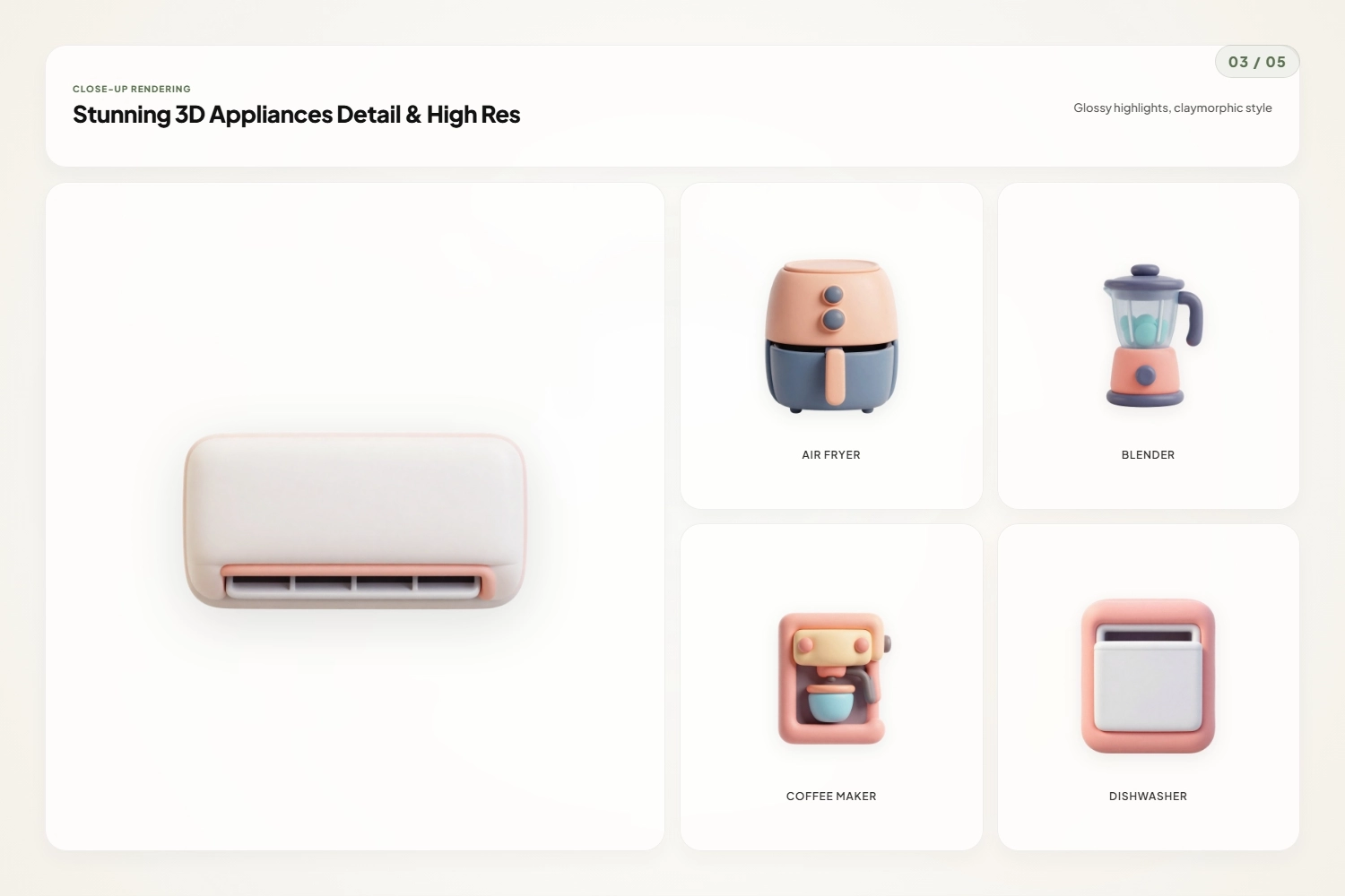 3D Home Appliance Icons