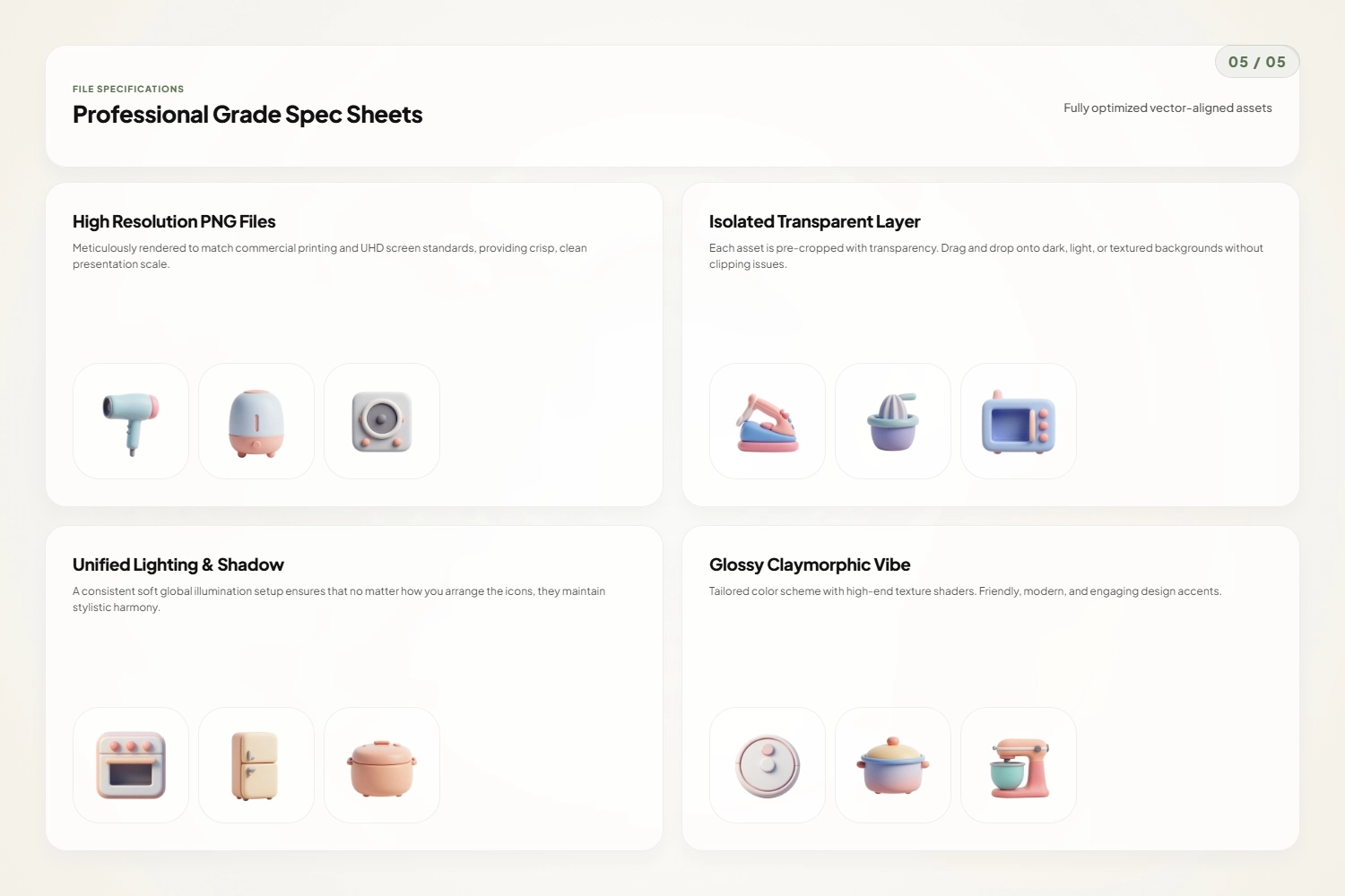 3D Home Appliance Icons