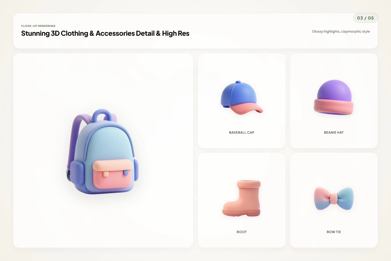 3D Clothing & Accessory Icons