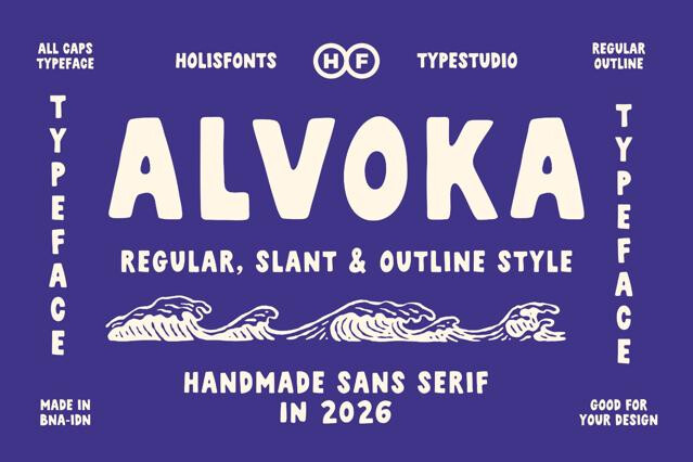 Alvoka - Retro Hand Drawn Playful Font