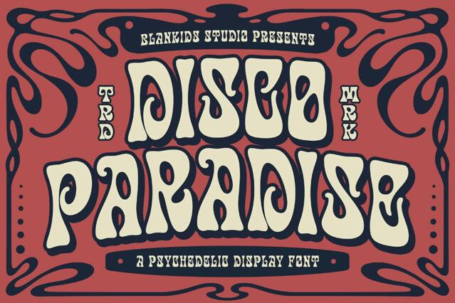 Disco Paradise – Groovy Psychedelic Display Font