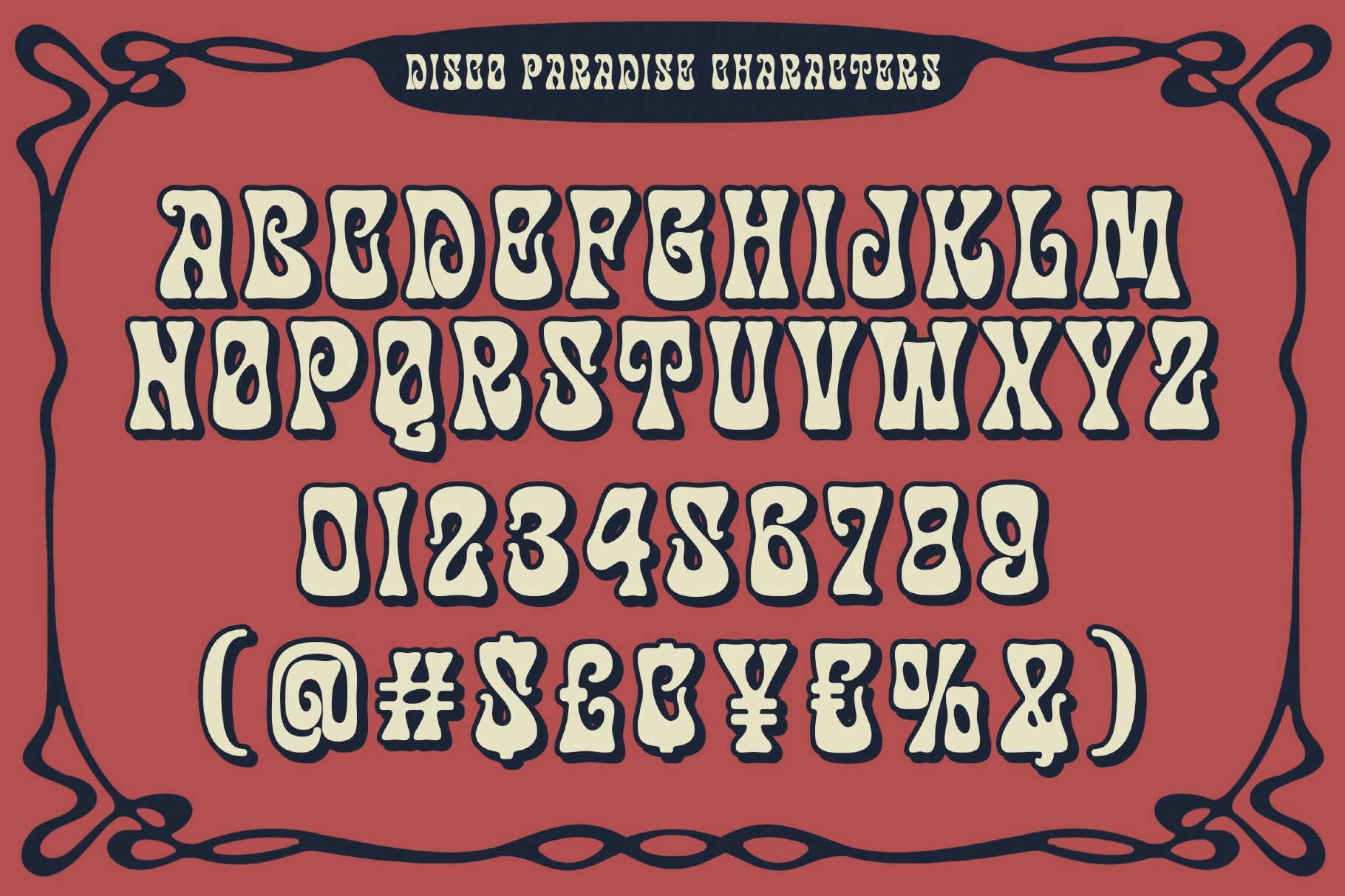 Disco Paradise – Groovy Psychedelic Display Font
