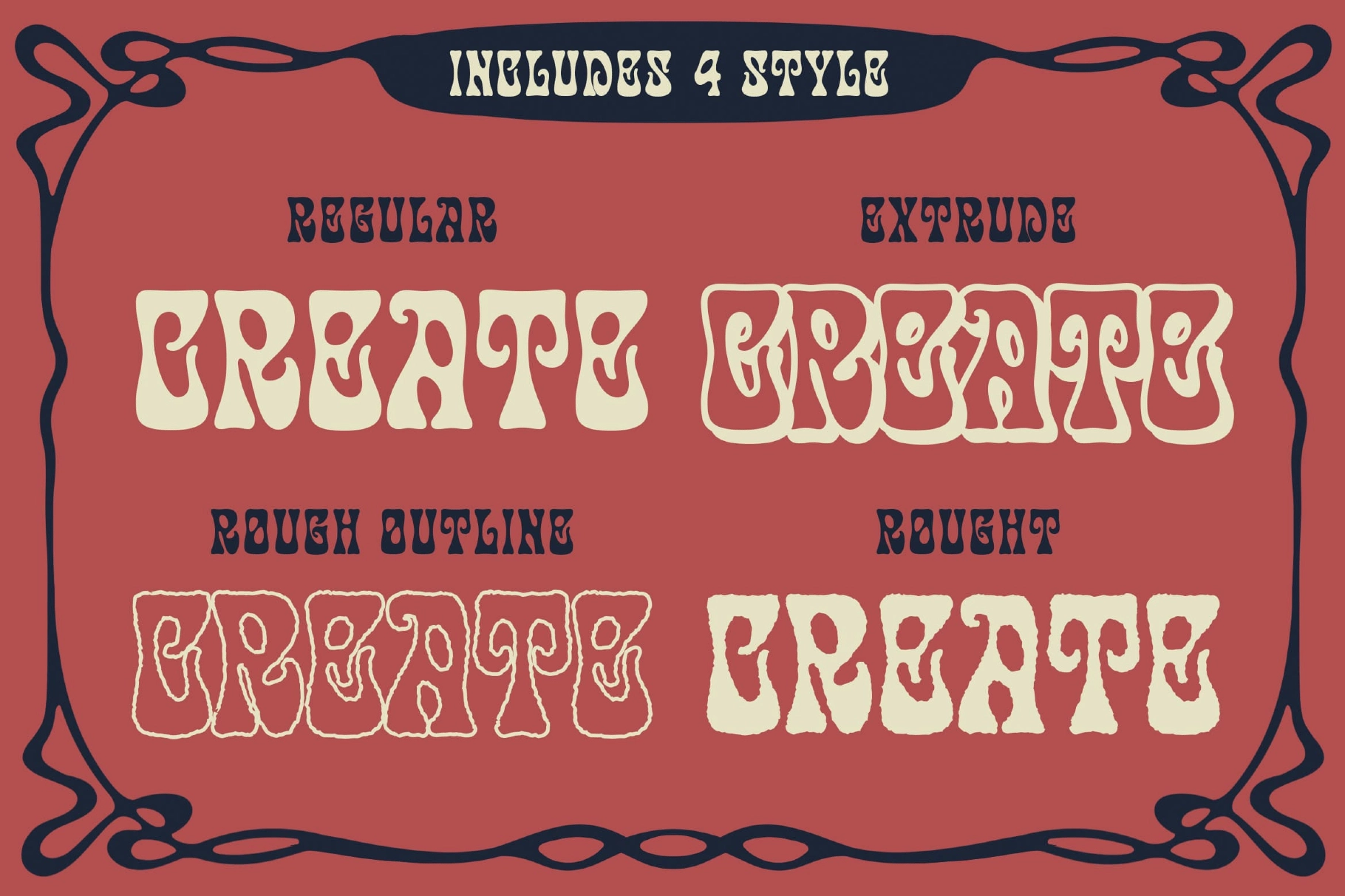 Disco Paradise – Groovy Psychedelic Display Font