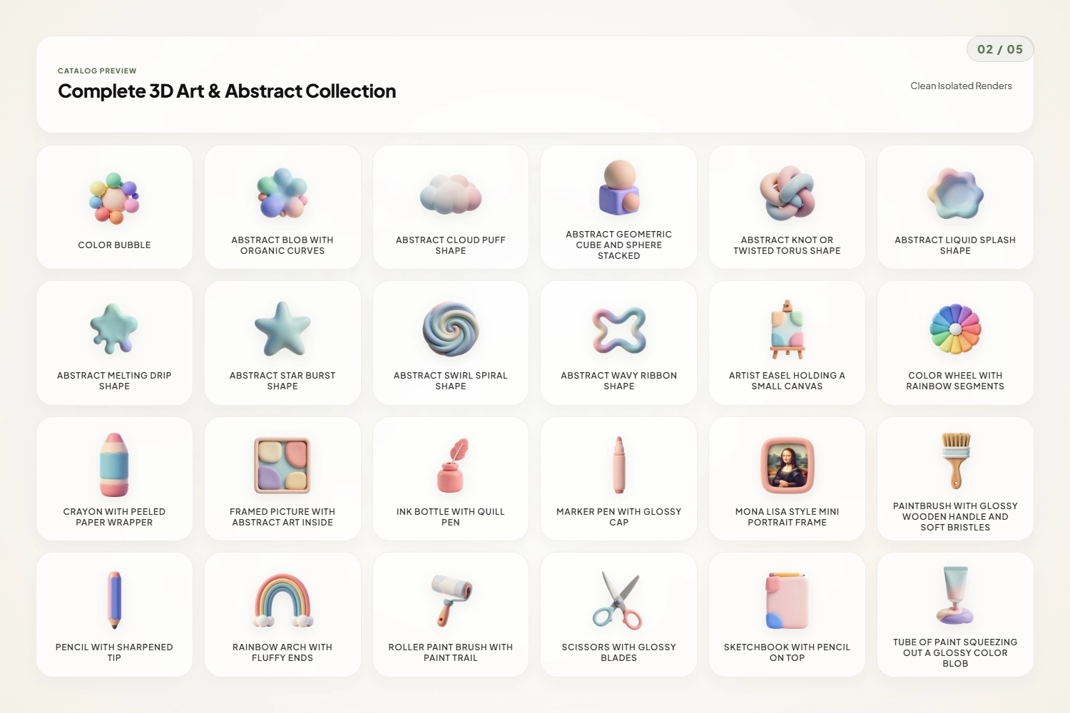 3D Art & Abstract Icons