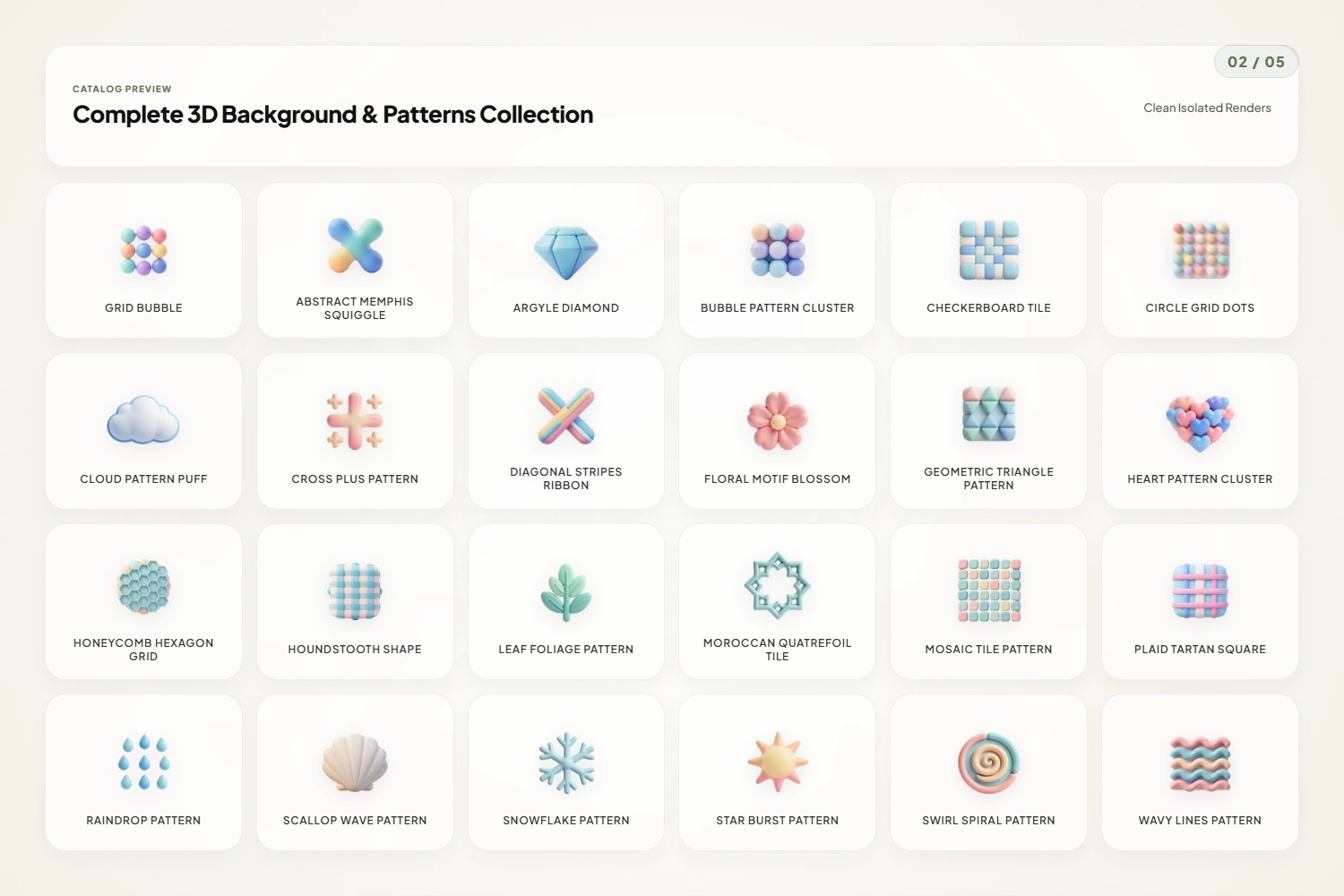 3D Background & Pattern Icons