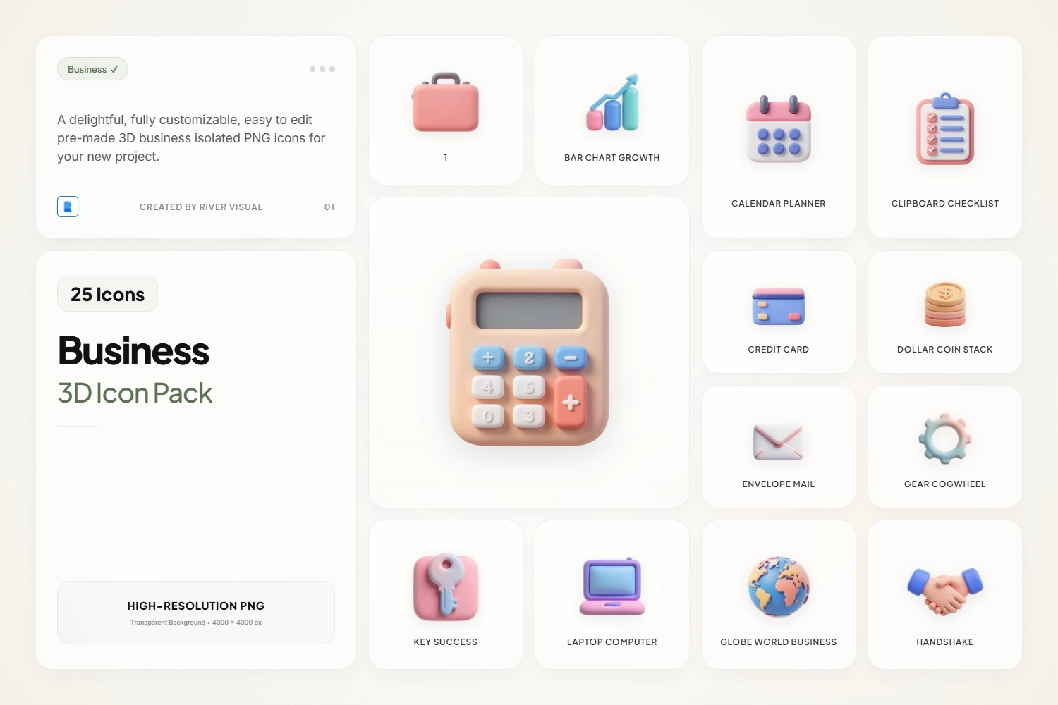 3D Business Icon Pack