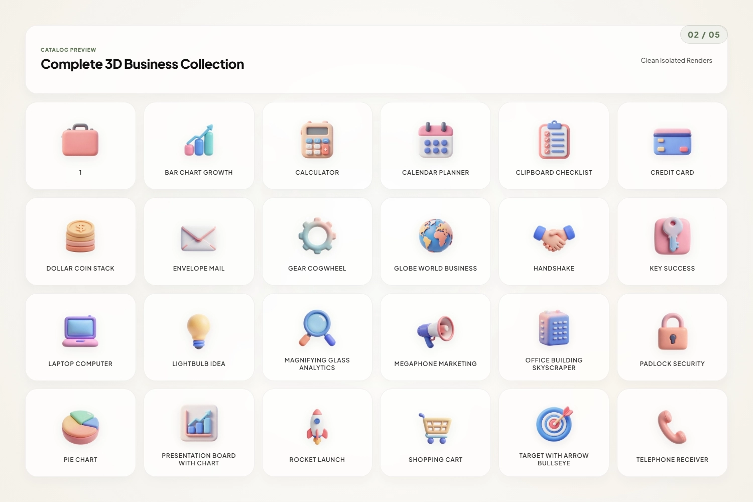 3D Business Icon Pack