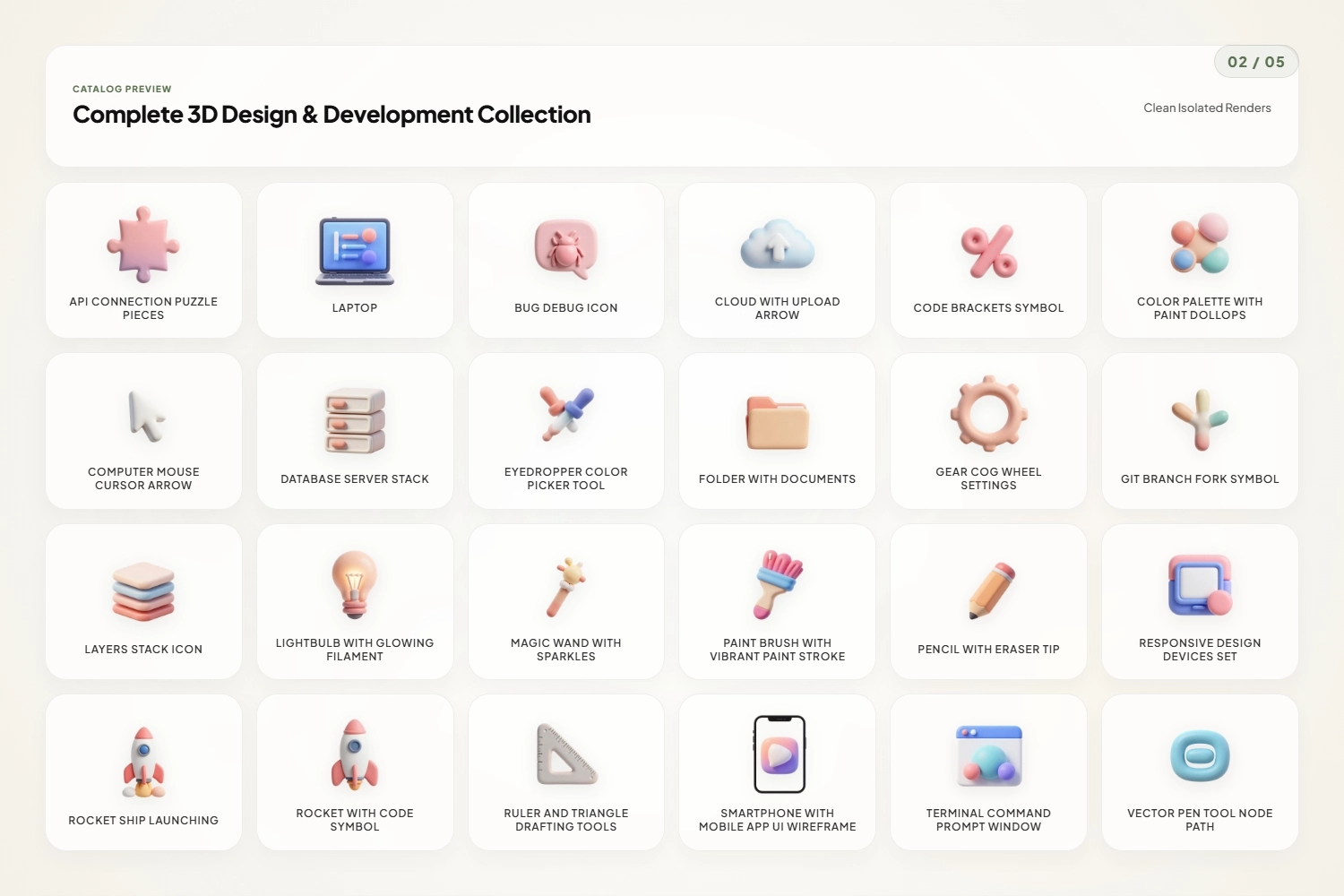 3D Design & Development Icons