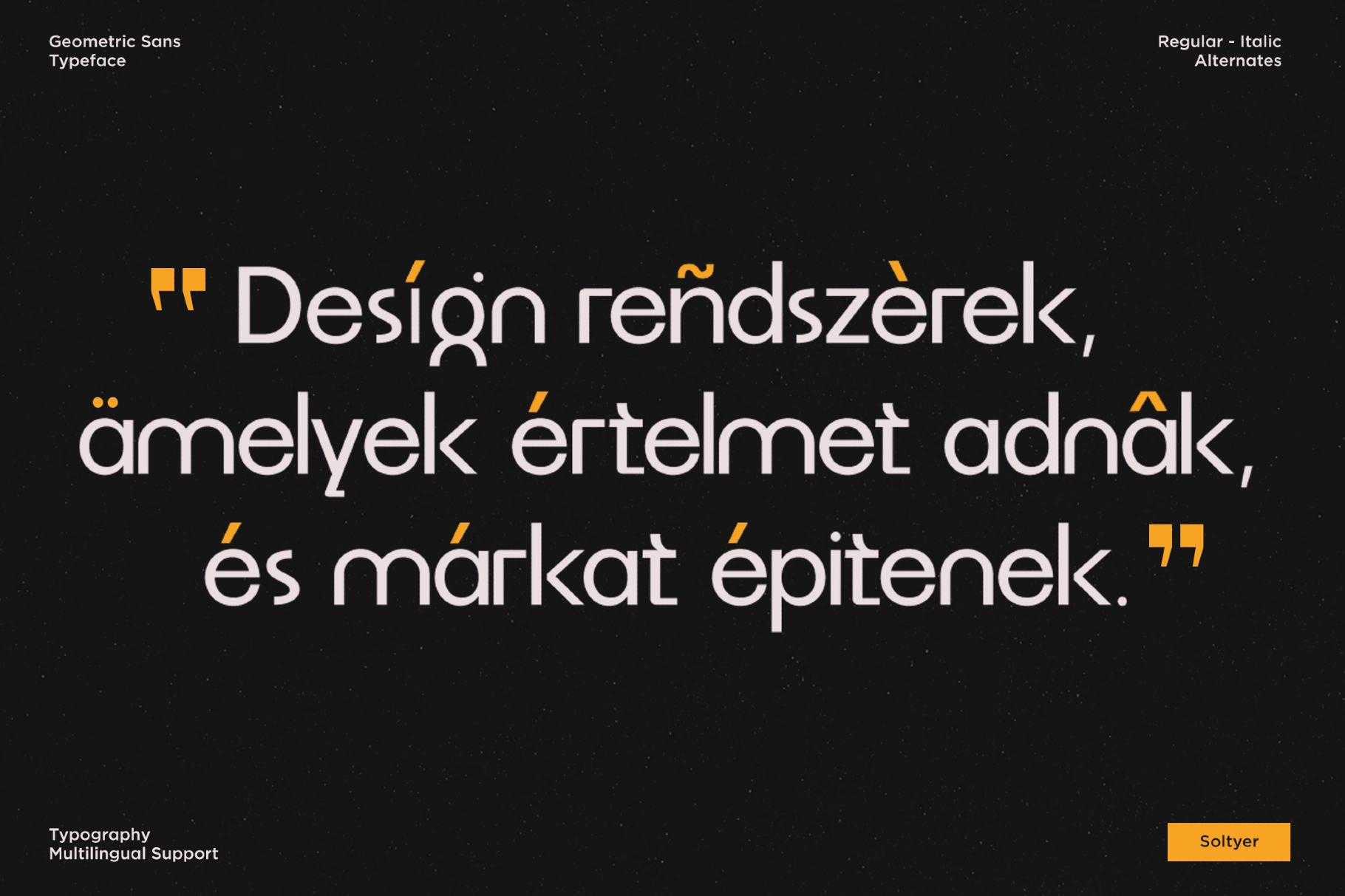Soltyer - Geometric Sans Serif Font