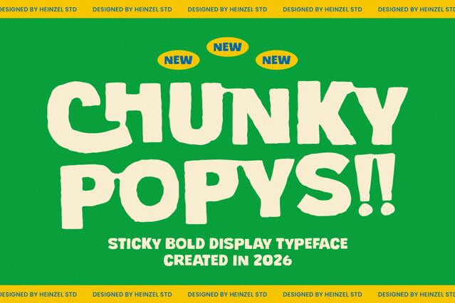 Chunky Popys - Bubble Display Font
