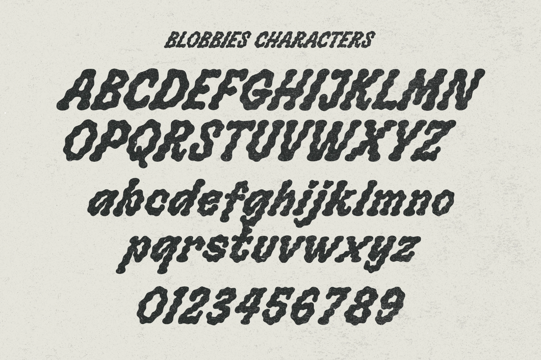 Bloobies –  Distressed Hand Drawn Display Font
