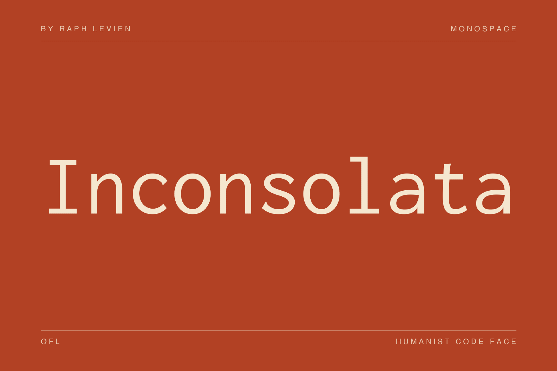 Inconsolata - Monospace Code Font Family