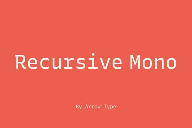 Recursive Mono Sans Family
