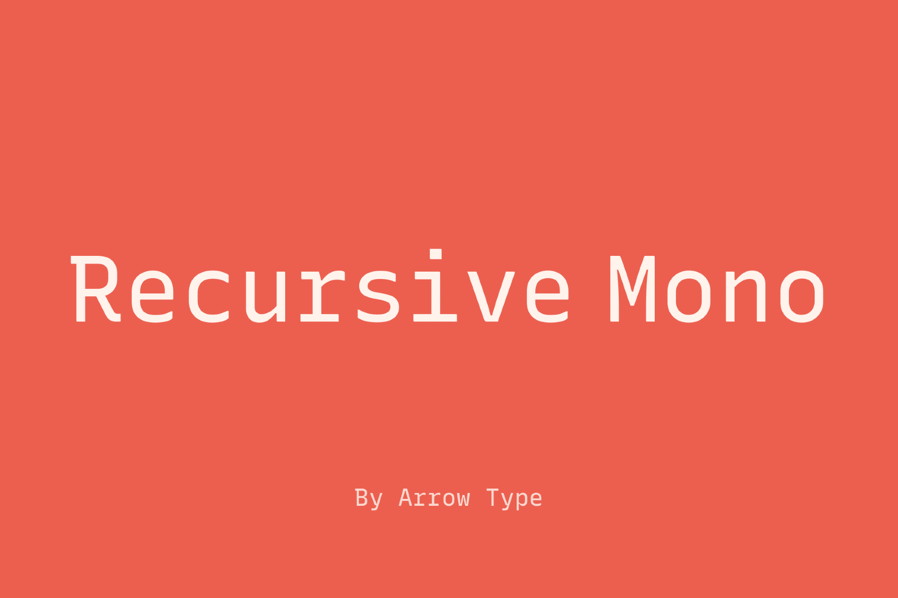 Recursive Mono Sans Family