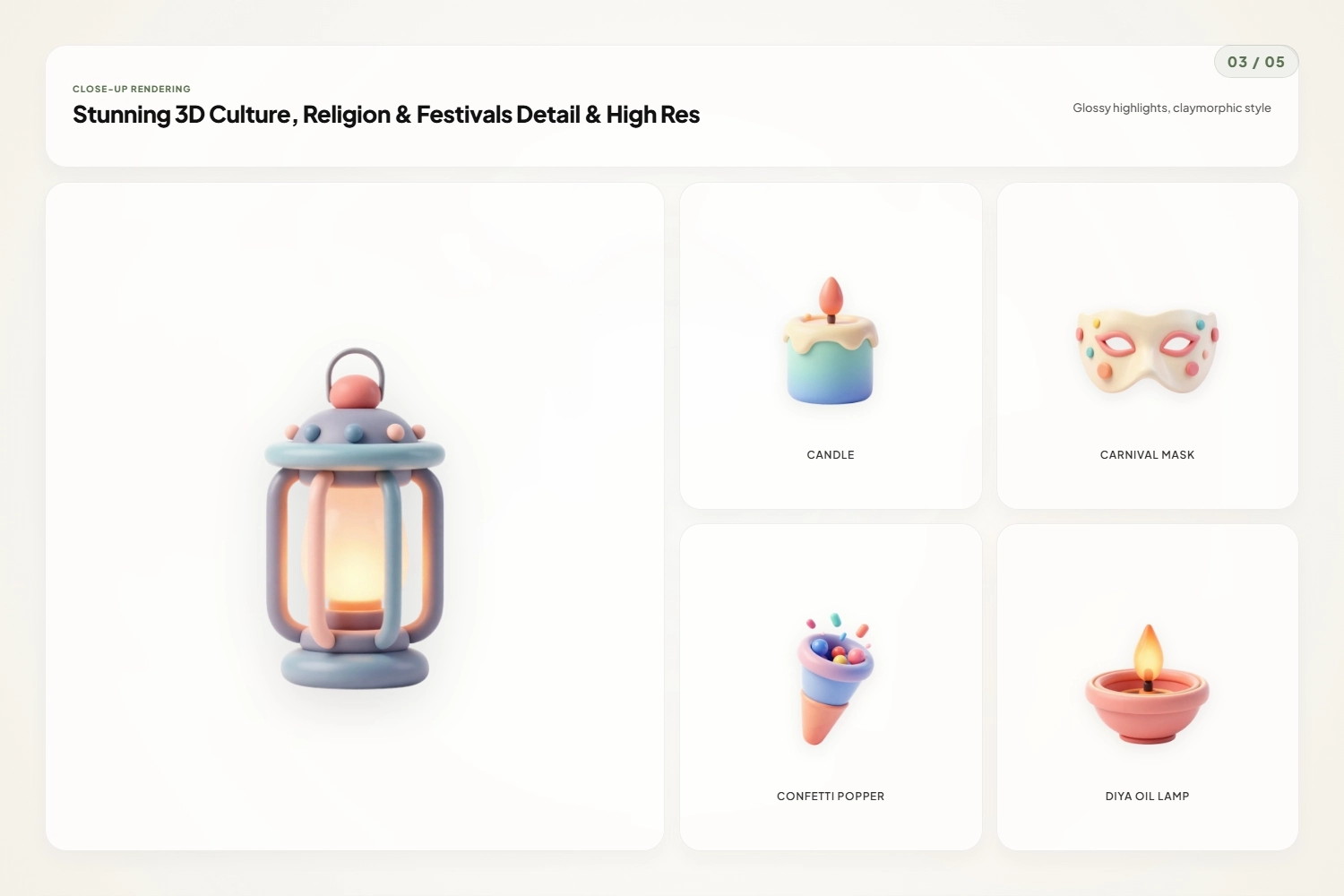 3D Celebration Icons