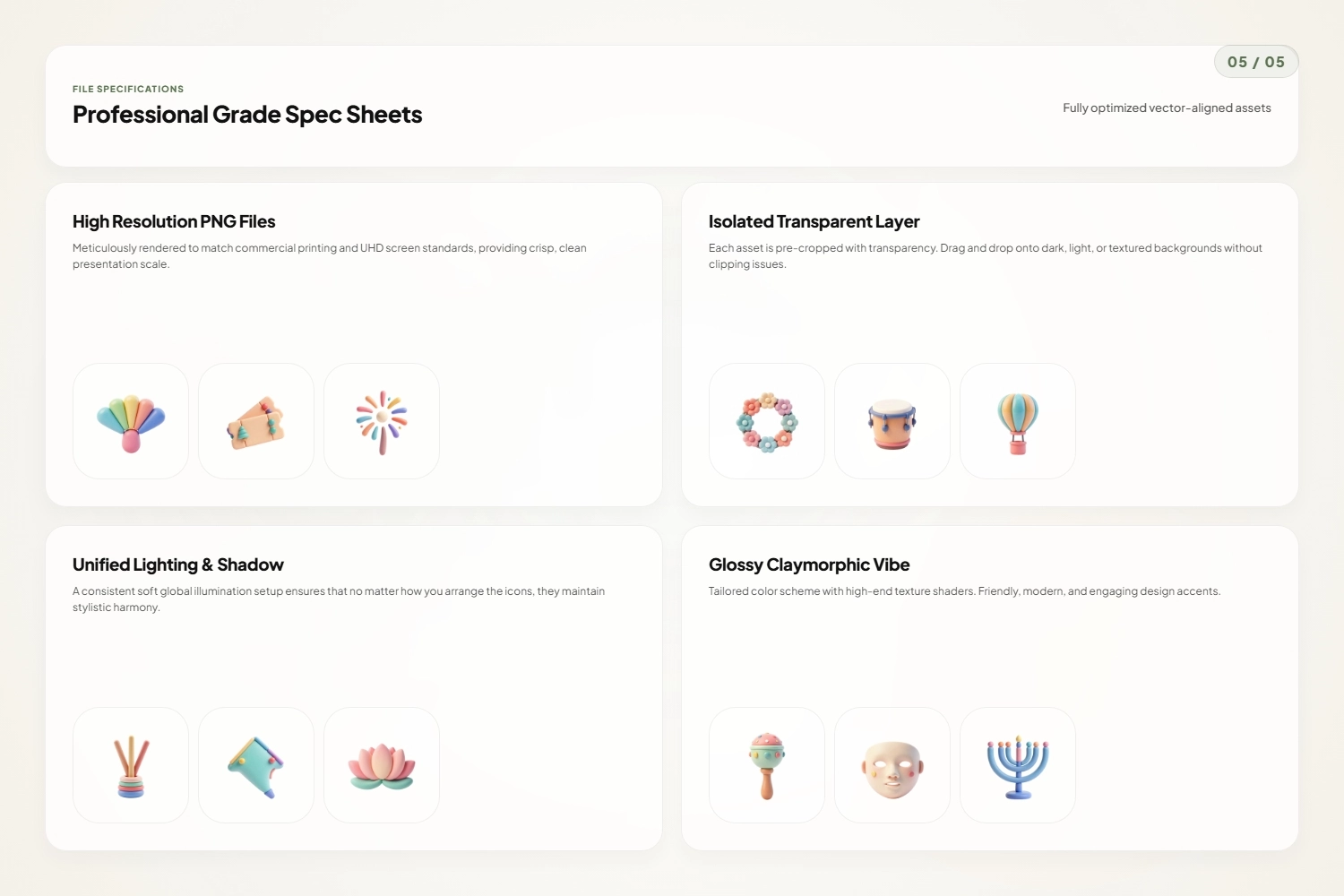 3D Celebration Icons