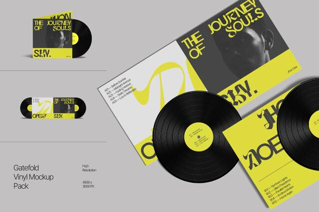 Gatefold Vinyl Mockup Pack
