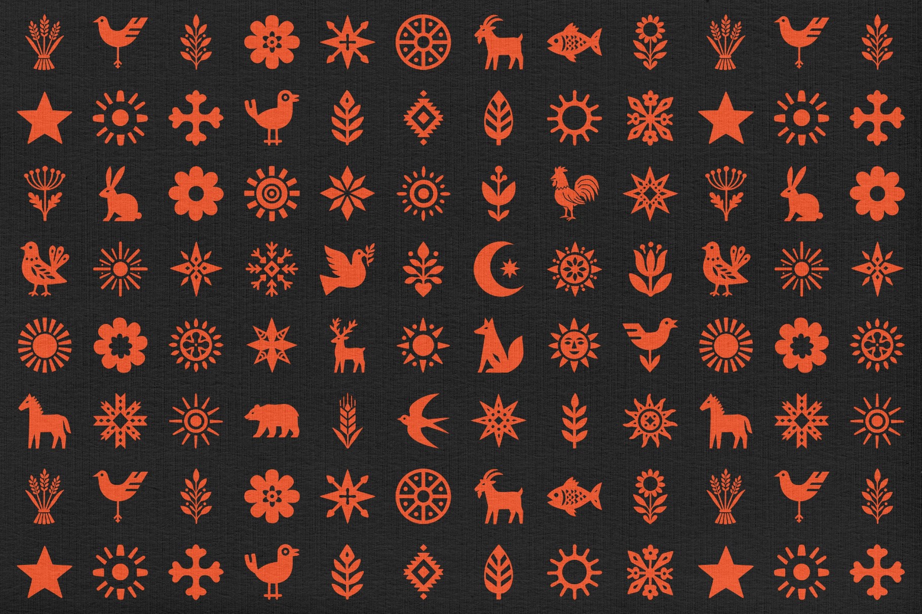 Folklore — 54 Folk Art Vector Elements