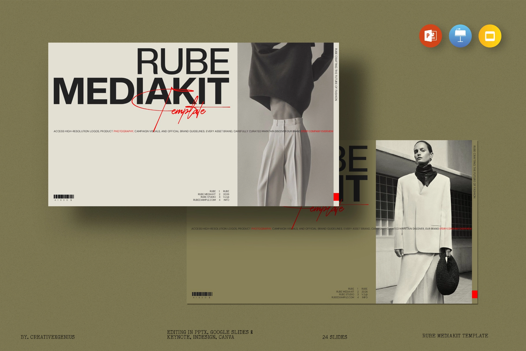 RUBE — Brand Portfolio & Media Kit Template