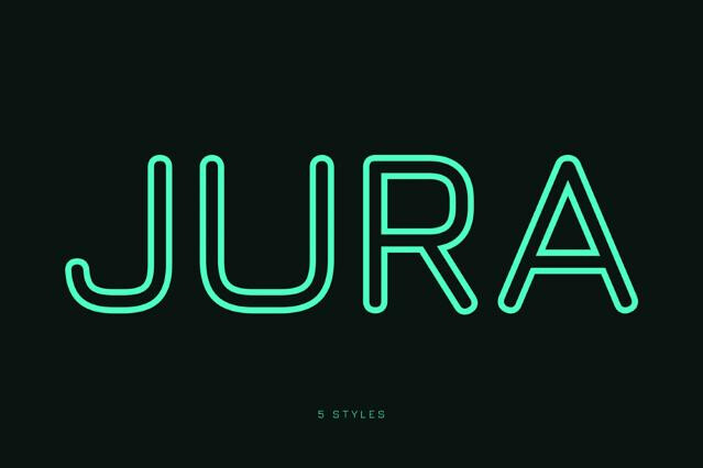 Jura - Retro Neon Font