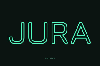 Jura - Retro Neon Font