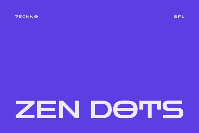 Zen Dots - Retro Futuristic Font