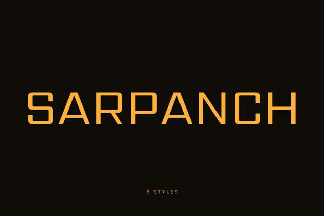 Sarpanch - Industrial Font Family