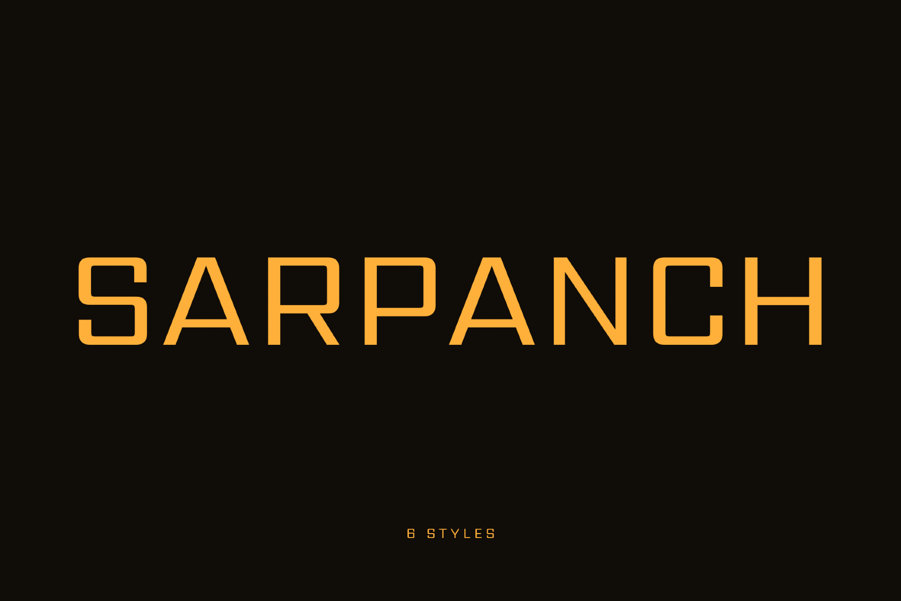 Sarpanch - Industrial Font Family