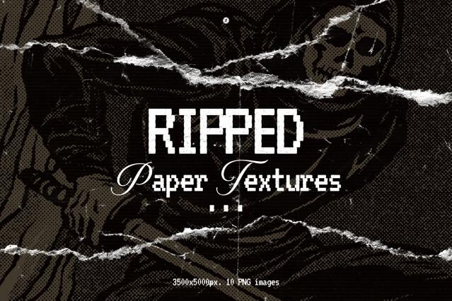 Ripped Paper Texture Overlays