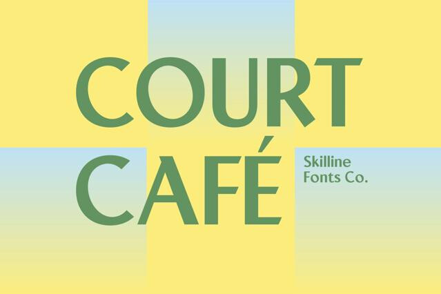 Court Cafe - Geometric Sans Serif Font
