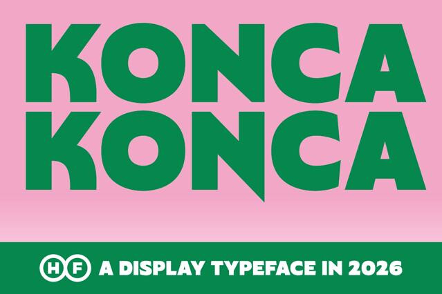 Konca HF - Bold Retro Display Font Duo
