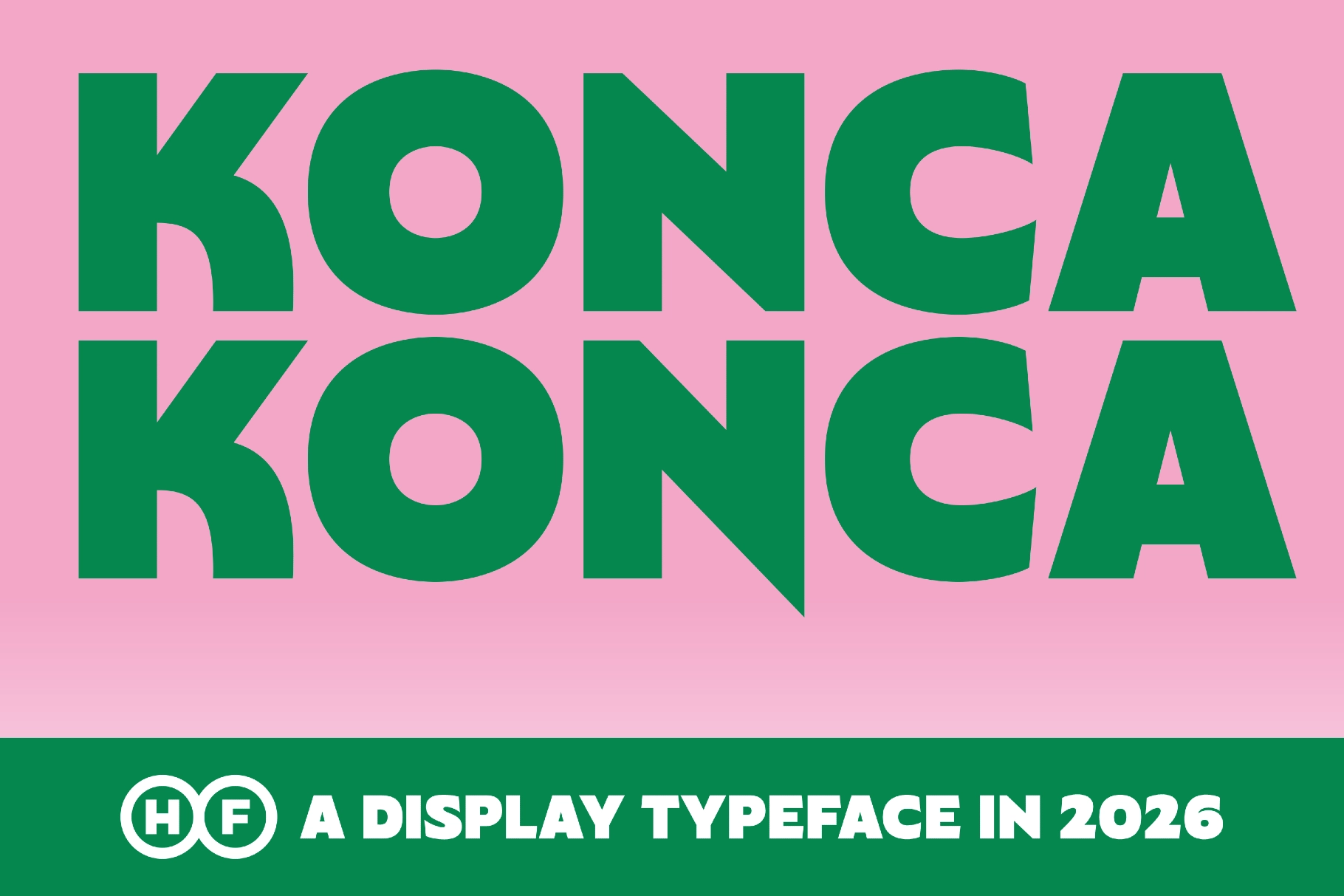 Konca HF - Bold Retro Display Font Duo